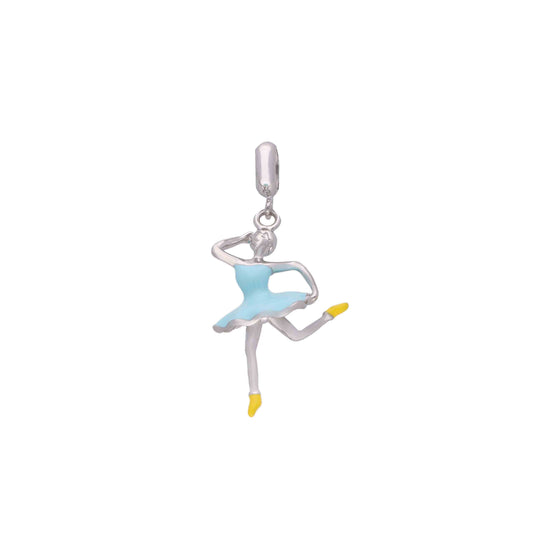 Sterling Ballerina Charm Jewelry Pendant