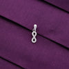 Pave Diamond Infinity Silver Pendant