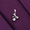 SOLITAIRE BOW SILVER PENDANT