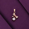 SOLITAIRE BOW SILVER PENDANT