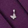 Crystal Butterfly Silver Pendant