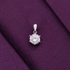 STYLISH SINGLE SOLITAIRE ZIRCON CASUAL SILVER PENDANT