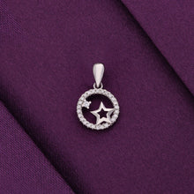  Sterling Zircon Studded Star Silver Pendant