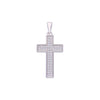 Zircon Studded Cross Silver Pendant