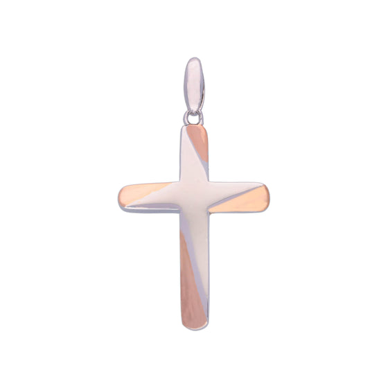 Sterling Rose Gold & Silver Cross Divine Pendant