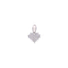 Diamond Matrix Silver Heart Pendant