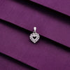 Crystal Caressed Heart Silver Pendant