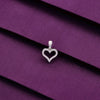 Stylishly Sleek Silver Heart Pendant