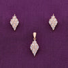 Stylish Diamond Cut Silver Pendant & Earrings Set
