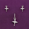 Bejeweled Ballet Silver Pendant & Earrings Set