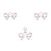 Minimalistic Pearls Silver Pendant & Earrings Set