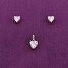Hearty Crystals of Love Silver Pendant & Earrings Set