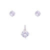 Simply Zircons Silver Pendant & Earrings Set