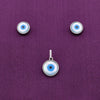 Simply Evil Eye Silver Pendant & Earrings Set