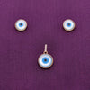 Simply Evil Eye Silver Pendant & Earrings Set