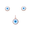 Simply Evil Eye Silver Pendant & Earrings Set