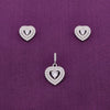 A Hearty Tribute to Love Silver Pendant & Earrings Set