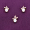 Pearly Crystal Dragonfly Silver Pendant & Earrings Set