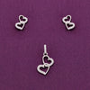 Bedazzling Beauty Silver Heart Pendant & Earrings Set
