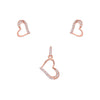 Show Stopper Heart Silver Pendant & Earrings Set