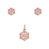 Snowflake Zircon Silver Pendant & Earrings Set