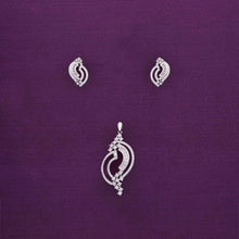  Charismatic Conches Zircon Silver Pendant & Earrings Set
