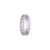 Round Cut Zircon Diamond Band Silver Ring