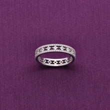  Round Cut Zircon Diamond Band Silver Ring