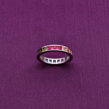  Band of Rainbow Silver Ring
