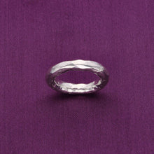  Chunky Hammered Band Silver Ring
