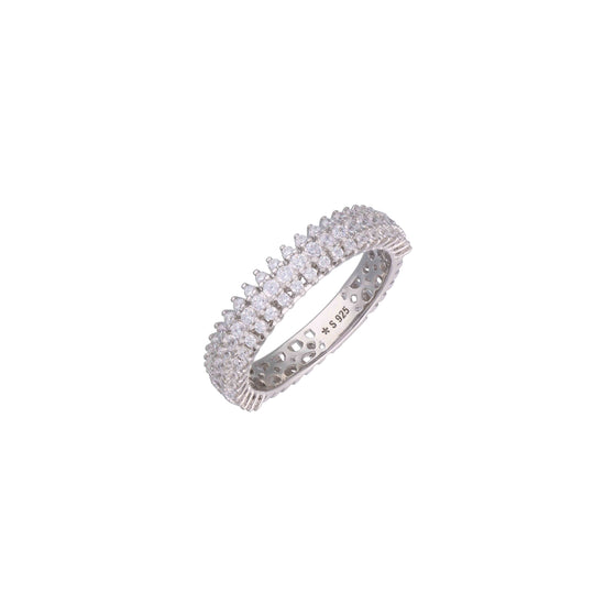 A Classic Love Affair Silver Band Silver Ring