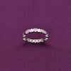 Stunningly Lined Up Hearts Silver Ring