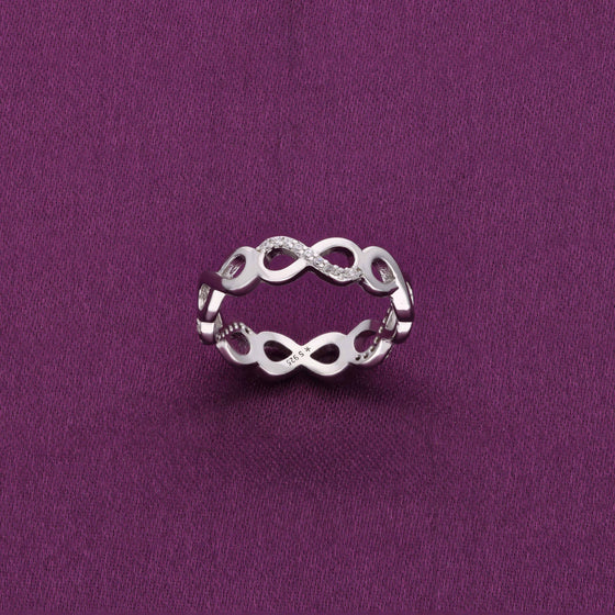 Infinity Symbol Silver Ring