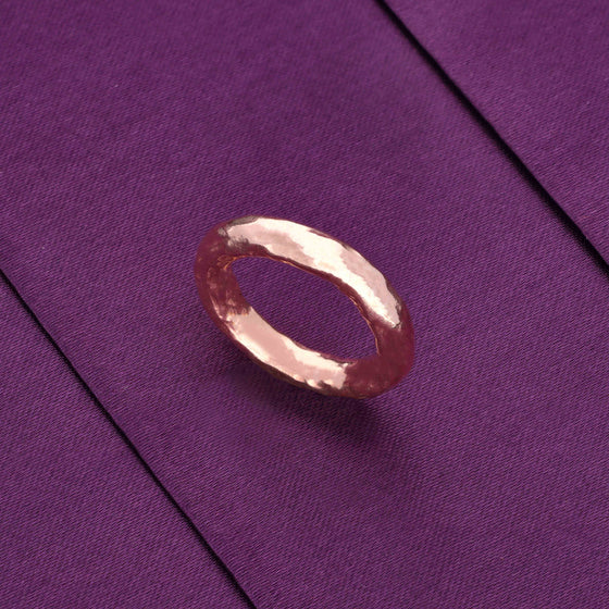 Chunky Hammered Band Silver Ring