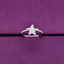  Shining Starfish Silver Minimal Ring