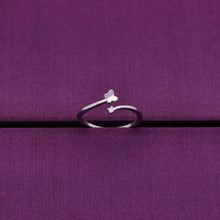  Minimalistic Dainty Butterfly Silver Ring