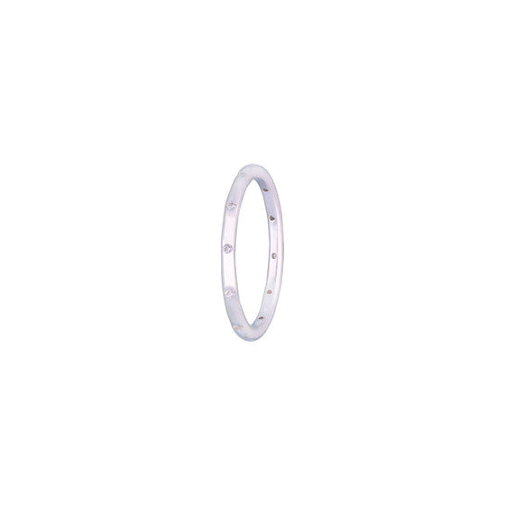 Sparkling Slits Silver Minimal Ring