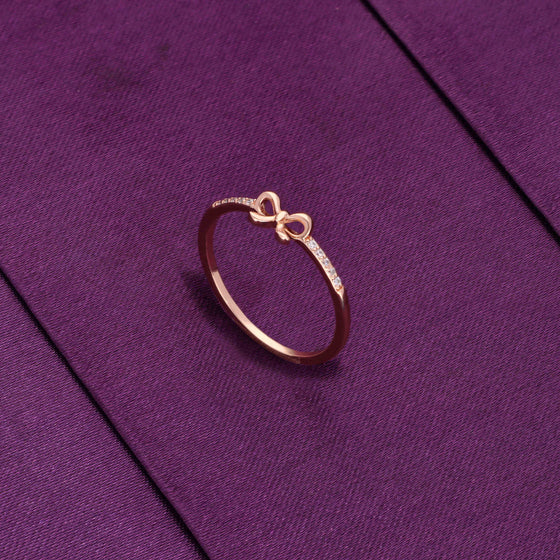 Beautiful Sterling Bow Silver Minimal Ring
