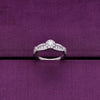 Beautiful Bow Zircon Silver Minimal Ring