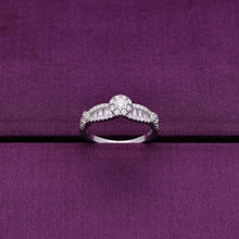  Beautiful Bow Zircon Silver Minimal Ring
