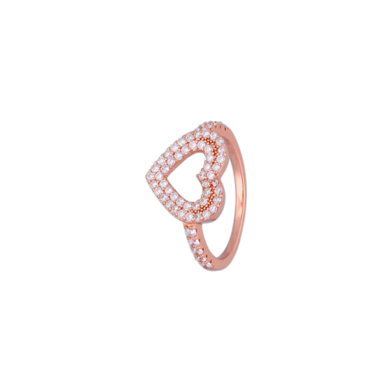 Exquisite Rose Gold Heart Ring