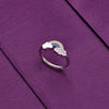 Silver Lining Cloud & Rainbow Zircon Silver Minimal Ring