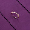 Minimalistic Dainty Floral String Silver Ring