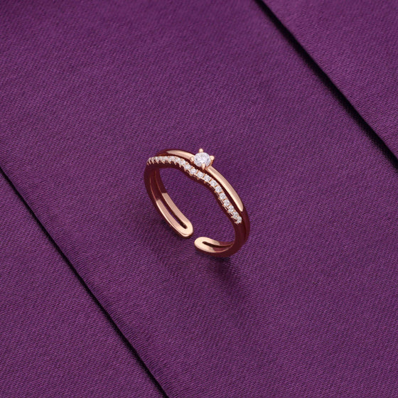 Stylish Layered Strings Silver Minimal Ring