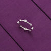 Minimalistic Sparkling Zircon Bonds Silver Ring