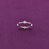 Minimalistic Sparkling Zircon Bonds Silver Ring