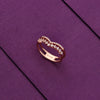 Elegantly Curved Silver Heart Ring