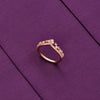 Vibrant V Shaped Silver Minimal Ring