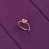 Trendy Silver Chained Hearts Ring