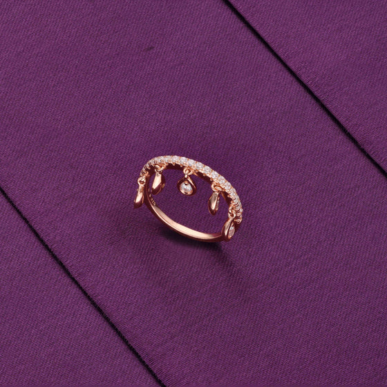 Dancing Dots Zircon Silver Minimal Ring